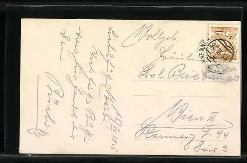 AK Schwaz, Ortsansicht mit Kirche