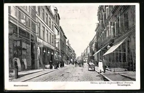 AK Groningen, Heerestraat mit Geschäften
