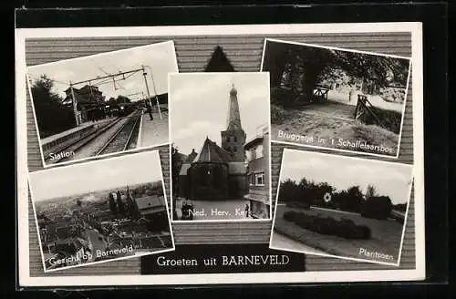 AK Barneveld, Station, Ned. Herv. Kerk, Plantsoen