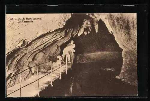 AK Grotte de Remouchamps, La Passerelle, Höhle