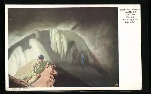 AK Obertraun, Dachstein-Rieseneishöhle - In der grossen Eiskapelle