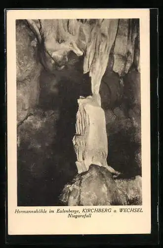 AK Kirchberg am Wechsel, Hermannshöhle im Eulenberge, Niagarafall