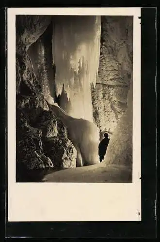 AK Salzburg, Eisriesenhöhle, Hymirhalle, Eisvorhang