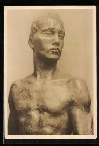 AK Bronzestatue Herabschreitender 1928, Georg Kolbe