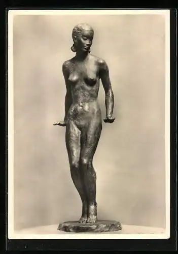 AK Bronzestatue Tänzerin von Fritz Klimsch