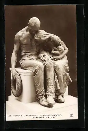 AK Plastik Le peuple le pleure, J. van Biesbroeck, Musée du Luxembourg