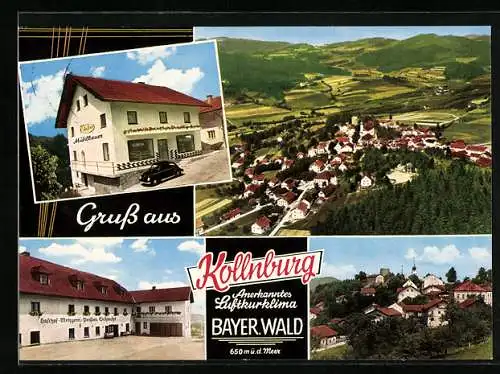 AK Kollnburg / Bayr. Wald, Gasthaus u. Pension Mühlbauer, Totalansicht