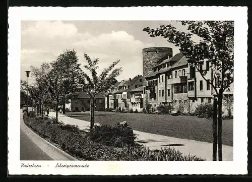 AK Paderborn, Liboripromenade mit altem Turm