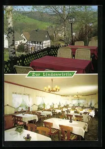 AK Scherf bei Odenthal, Gaststätte-Restaurant Zur Lindenwirtin, Bes. Käthe u. Rudolf Pund