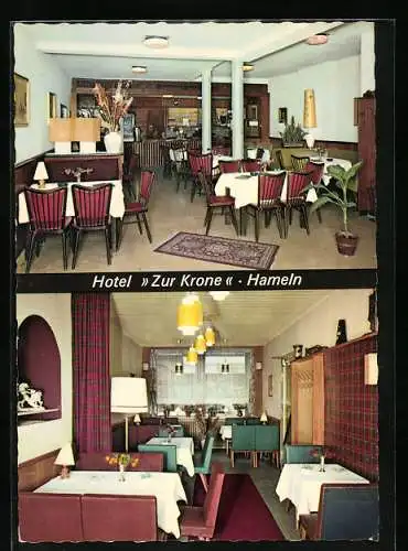 AK Hameln, Hotel zur Krone, Bes. Walter Oberheide, Osterstr. 30