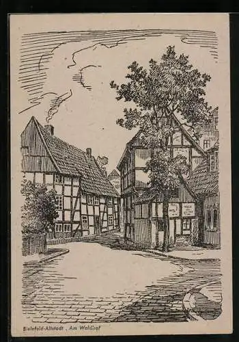 Künstler-AK Bielefeld, Partie am Waldhof