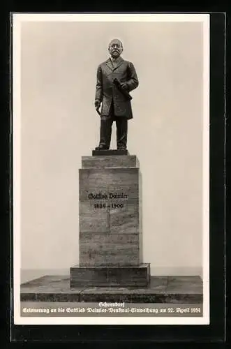 AK Schorndorf / Württ., Gottlieb Daimler Denkmal