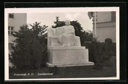 AK Eisenstadt /N. D., Partie am Lisztdenkmal
