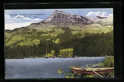 AK Kitzbühel /Tirol, Der Schwarzsee mit dem Kitzbüheler Horn