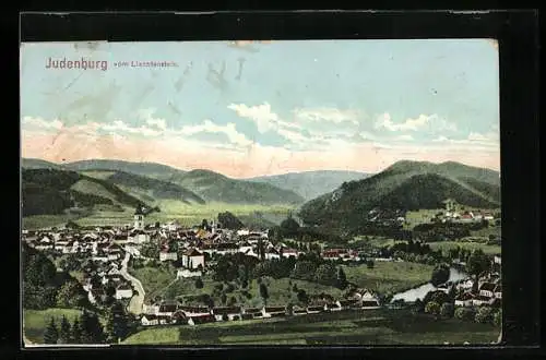 AK Judenburg, Ortsansicht vom Liechtenstein aus