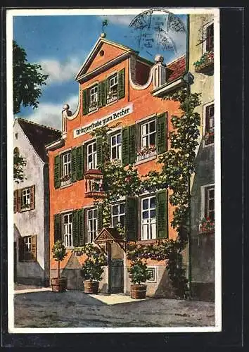 AK Meersburg, Gasthof Winzerstube zum Becher