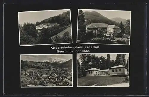 AK Neustift bei Scheibbs, Kindererholungsheim Lehenhof, Teilansicht mit Ötscher