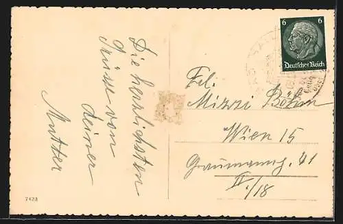 AK Bad Hall, Landessanatorium vom Garten aus