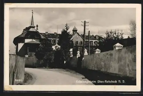 AK Leobendorf /N.-D., Strassenpartie mit Erholungsheim Oberrohrbach
