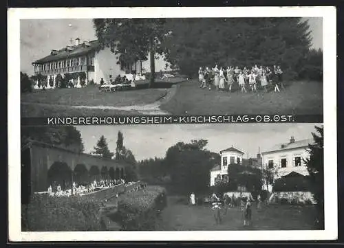 AK Kirchschlag /O.-Oe., Kindererholungsheim, Kinder beim Ringelreien