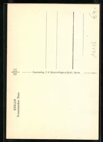 AK Berlin, Französischer Dom am Gendarmenmarkt