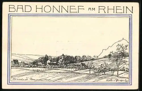 Notgeld Bad Honnef am Rhein 1921, 50 Pfennig, Die Honschaft Rommersdorf