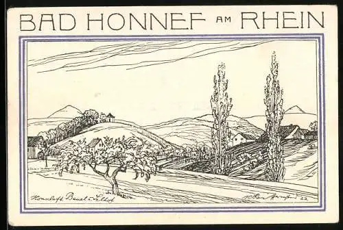 Notgeld Bad Honnef am Rhein 1921, 50 Pfennig, Honschaft Bauel und Selhof