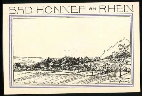 Notgeld Bad Honnef am Rhein 1921, 50 Pfennig, Honschaft Rommersdorf