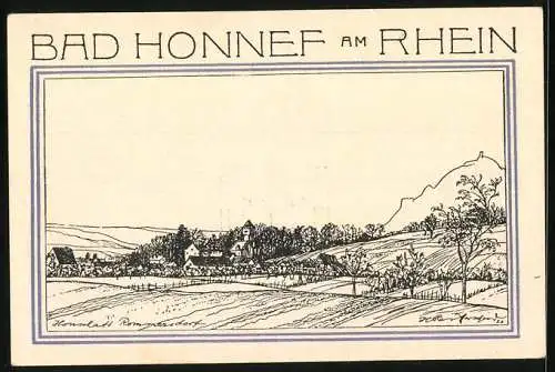 Notgeld Bad Honnef am Rhein 1921, 50 Pfennig, Die Honschaft Rommersdorf