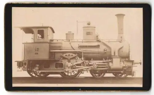 Fotografie österreichische Eisenbahn Eisenbahnwerk Floridsdorf, Nummerierung 12 Reichenberg, Dampflok