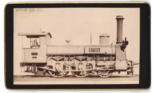 Fotografie österreichische Eisenbahn KFJB-Nummer: 154, ab 1905 kkStB-Nr. 26.22, Fabriks-Nr. Flor 142 /73, Floridsdorf
