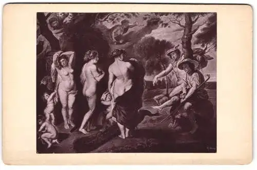Fotografie Paul Bayer, Dresden, Gemälde: Das Urteil des Paris, nach Rubens