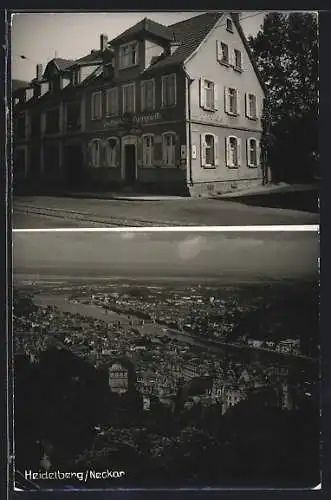 AK Heidelberg /Neckar, Das Gasthaus zur Bierquelle, Inh. Georg Lenz, Gesamtansicht