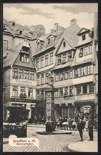 AK Alt-Frankfurt, Tapezierer Wilhelm Haas am Löwenplätzchen