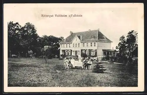 AK Veltheim a. Fallstein, Rittergut mit Garten