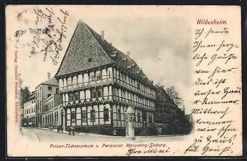 AK Hildesheim, Privat-Töchterschule u. Pensionat Mensching-Sieburg
