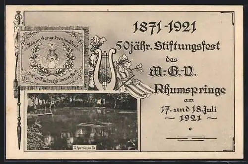 AK Rhumspringe, 50-jähriges Stiftungsfest des M. G. V. 1921, Rhumequelle