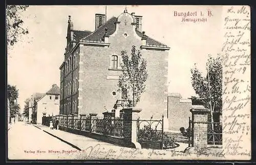 AK Burgdorf / H., Strassenpartie am Amtsgericht