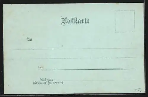 Mondschein-Lithographie Freiburg i. Br., Münster, Siegesdenkmal und Waldsee