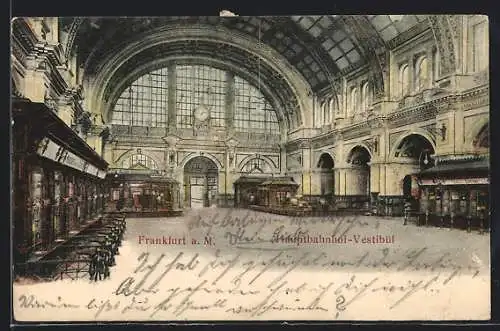 AK Frankfurt a. M., Hauptbahnhof-Vestibül