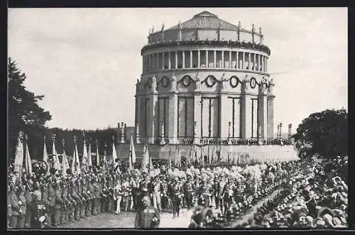 AK Kelheim, Jahrhundertfeier an der Befreiungshalle 25.8.1913, König Ludwig III. von Bayern