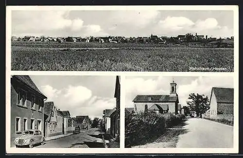 AK Hahnheim / Hessen, Handlung v. Konrad Zimmermann, Kirche, Gesamtansicht