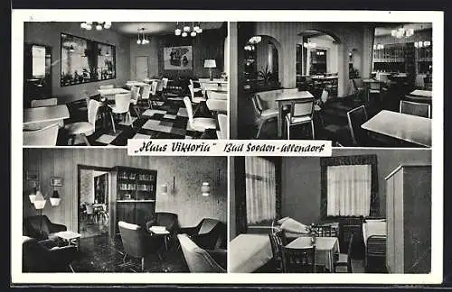 AK Bad Sooden-Allendorf, Hotel Haus Viktoria, verschiedenen Innenansichten