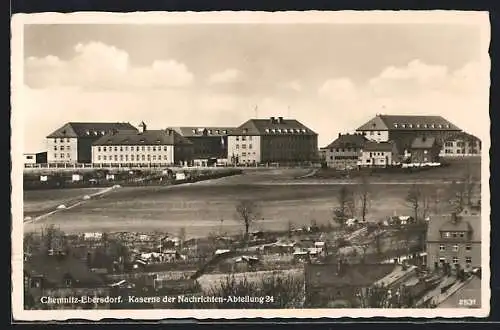 AK Chemnitz-Ebersdorf, Kaserne der Nachrichten-Abteilung 24, Gesamtansicht
