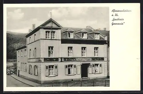AK Assmannshausen a. Rh., Gasthaus Germania