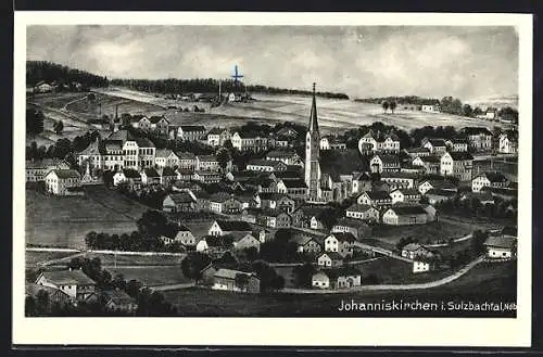 AK Johanniskirchen i. Sulzbachtal, Ortsansicht aus der Vogelschau