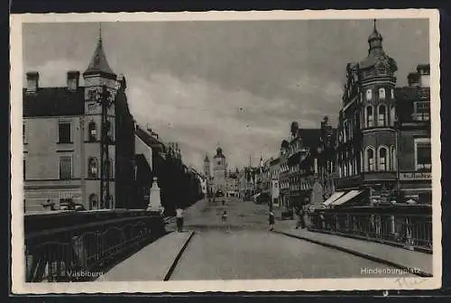 AK Vilsbiburg, Strassenpartie am Hindenburgplatz