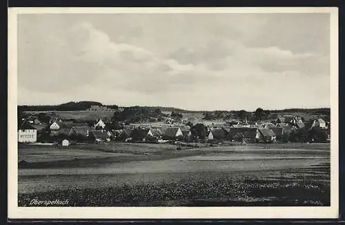 AK Oberspeltach, Ortsansicht inmitten von Feldern