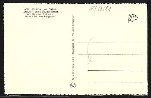 AK Ehlscheid /Rengsdorf, Hotel Kleinmann, Inh. Geschw. Kleinmann