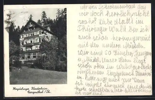 AK Georgenthal /Th., Magdeburger Kinderheim
